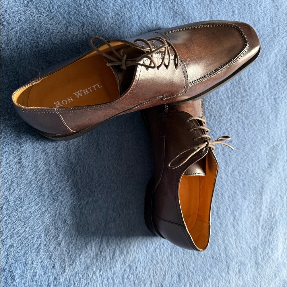 Ron White Brown Oxford Shoes made in Italy